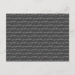 Cartão Postal Você Tem Este Padrão Preto Inspiracional Branco