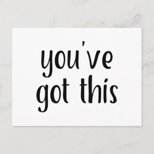Cartão Postal Você tem isso: Inspirador, Simples Pep-Talk, 2