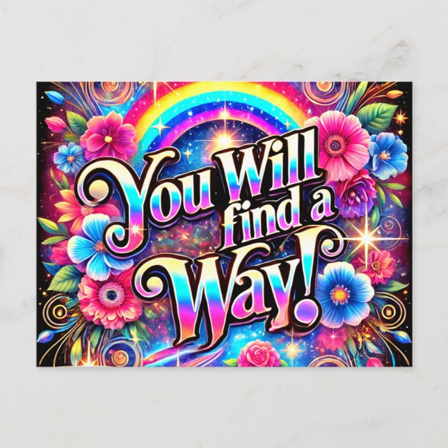 Cartão Postal Você Vai Encontrar Uma Maneira (Frente)