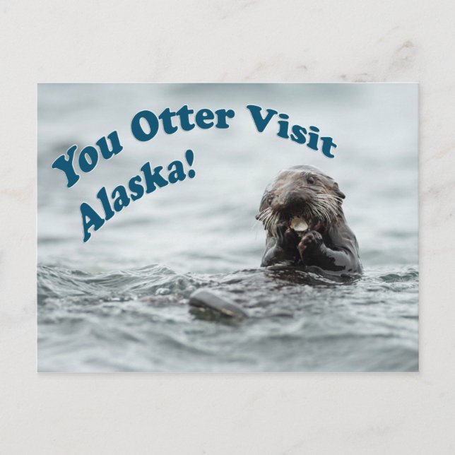 Cartão Postal Você visitou o Alaska (Frente)