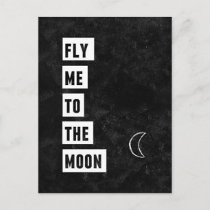 Cartão Postal Voe-me para o Cartão-Postal da Lua