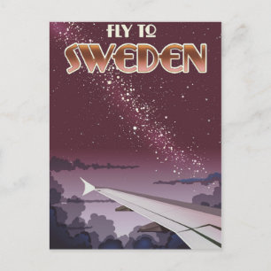 Cartão Postal Voe para a Suécia