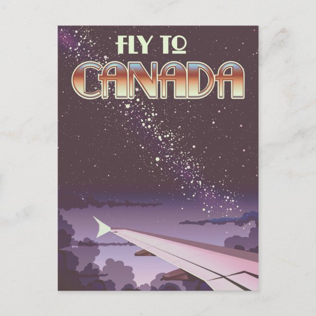 Cartão Postal Voe Para o Canadá (Frente)