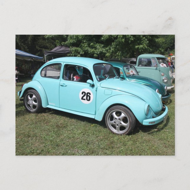 Cartão Postal Voiture bleue (Frente)