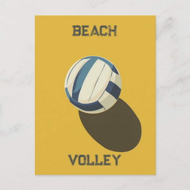 Cartão Postal Voleibol de praia (Frente)
