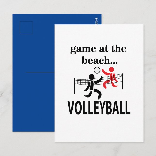 Cartão Postal Voleibol de praia (Frente/Verso)