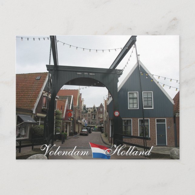 Cartão postal Volendam Drawbridge Holland (Frente)