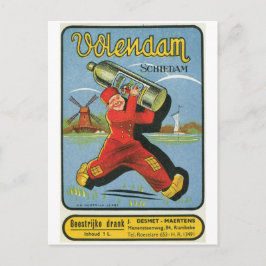 Cartão Postal Volendam Schiedam Bebeu Windmill Holandês Vintage 