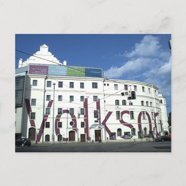 Cartão Postal Volksoper, Viena, Áustria (Frente)