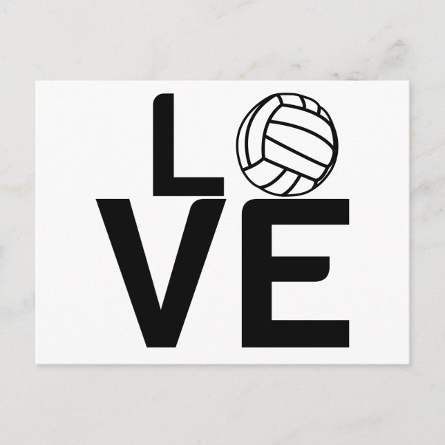 CARTÃO POSTAL VOLLEYBALL LOVE (Frente)