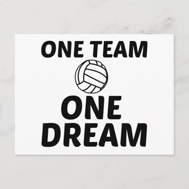 CARTÃO POSTAL VOLLEYBALL ONE TEAM ONE SREAM (Frente)