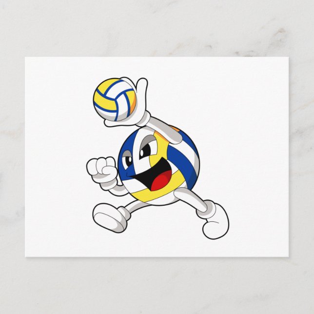 Cartão Postal Volleyball player with Volleyball (Frente)