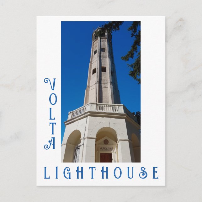 Cartão Postal Volta Lighthouse Brunate Lake Como Itália (Frente)