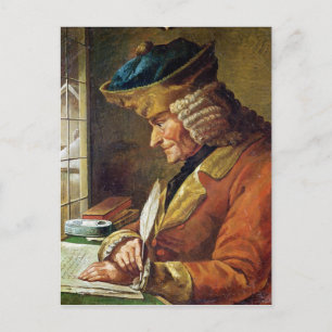 Cartão Postal Voltaire em seu estudo