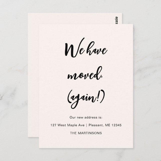 Cartão Postal Voltamos a nos movimentar de forma engraçada (Frente/Verso)