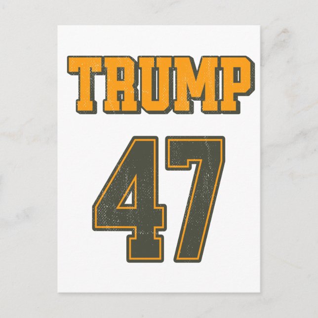 Cartão Postal Voltar Equipe Trump 47 Vintage (Frente)