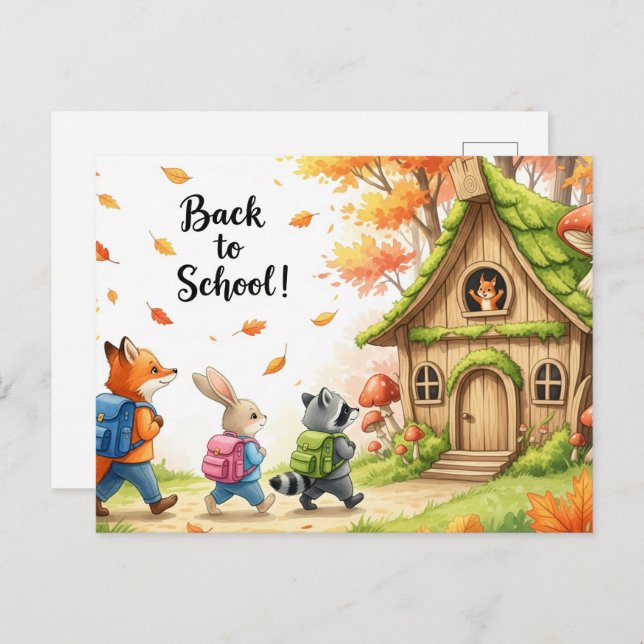 Cartão Postal Voltar para Amigos da Escola (Frente/Verso)