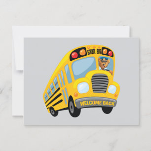 Cartão Postal Volte para o ônibus escolar