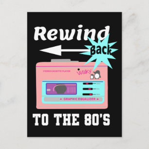 Cartão Postal Volte para os anos 80