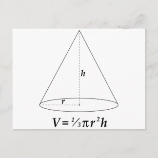 Cartão Postal Volume de um Cone
