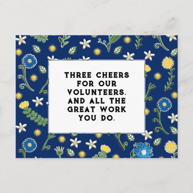 Cartão Postal Voluntariado Obrigado (Frente)