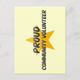 Cartão Postal Voluntário Comunitário Orgulhoso