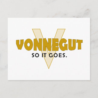 Cartão Postal Vonnegut Então Vai.