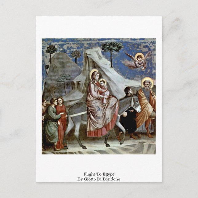 Cartão Postal Voo Para O Egito Por Giotto Di Bondone (Frente)
