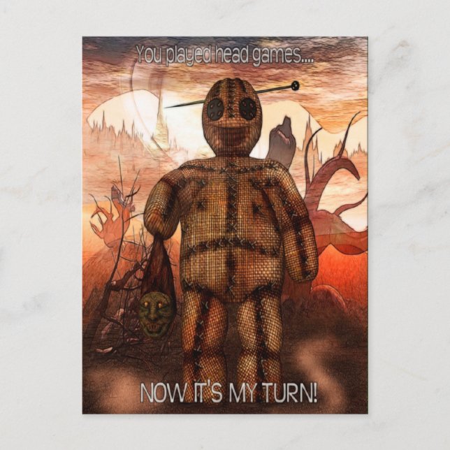 Cartão Postal Voodoo 1 "Head Games" FUNNY (Frente)