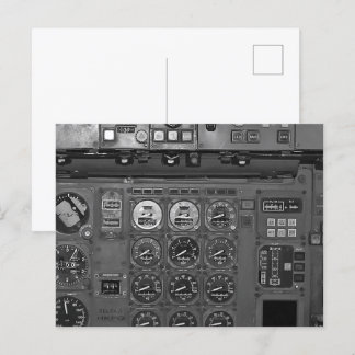 Cartão Postal Voos-piloto de cabina de pilotagem