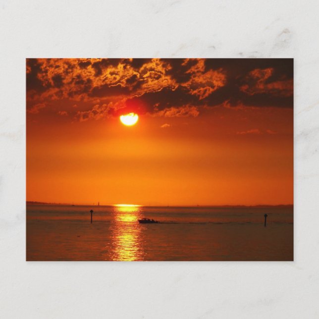 Cartão Postal Vorarlberg Sunset no lago Constance, Áustria (Frente)