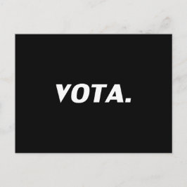 Cartão Postal Vota vota em espanhol negro branco político modern