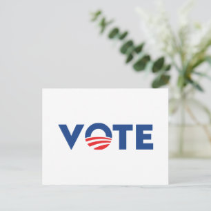 Cartão Postal Votação - Joe Hope 2020 - Azul Biden - Branco