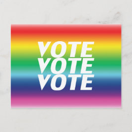 Cartão Postal "Votação" Orgulho lgbtq lgbt bandeira arco-íris