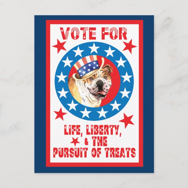 Cartão Postal Votação para Bulldog (Frente)