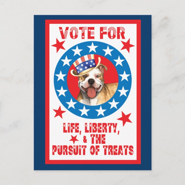 Cartão Postal Votação para Pit Bull (Frente)