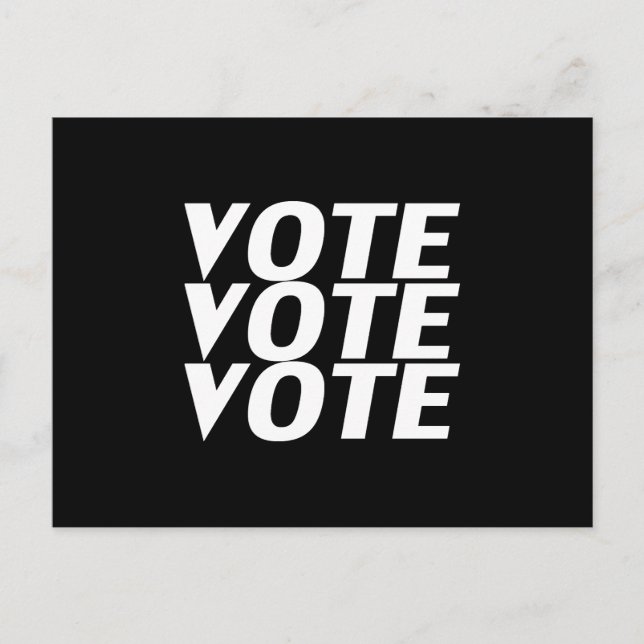 Cartão Postal "Votação" - preto branco (Frente)