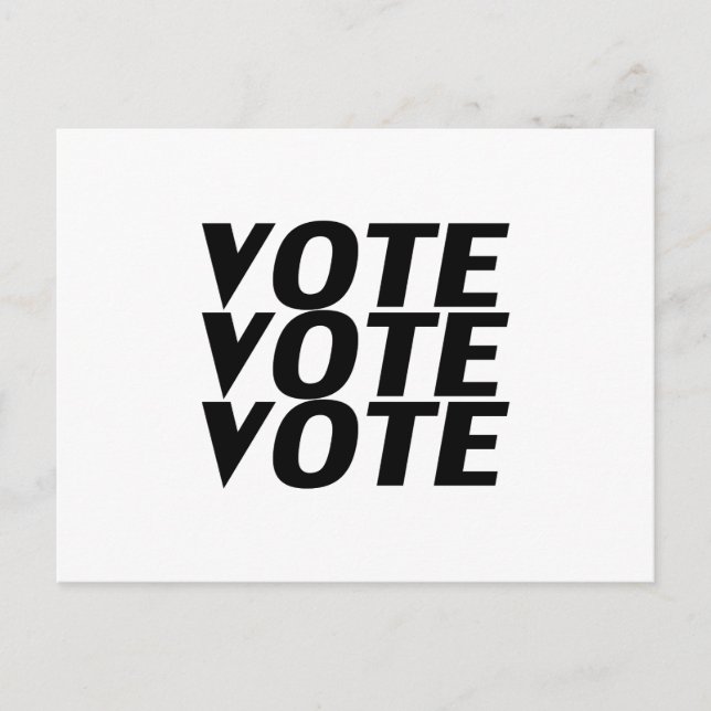 Cartão Postal "Votação" - preto branco (Frente)