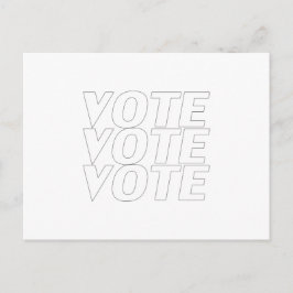 Cartão Postal "Votação" - preto branco