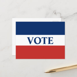 Cartão Postal VOTAÇÃO Vermelho, Branco e Azul