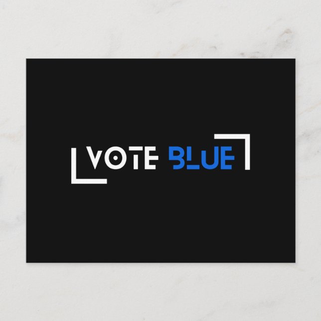 Cartão Postal Votar Azul Personalizável (Frente)