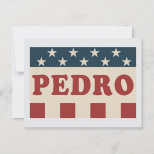 Cartão Postal Votar na Campanha de Retrô de Pedro Clássico Vinta