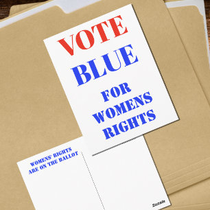 Cartão Postal Vote Azul Votação EUA Democrata Político Vermelho 