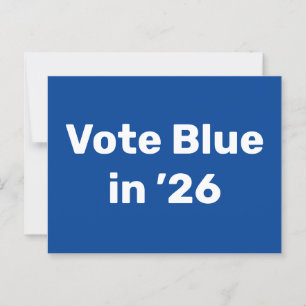 Cartão Postal Vote Blue em 2026