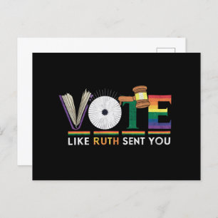Cartão Postal Vote Como Ruth Enviou Você Gavel Feministas Lgbt O