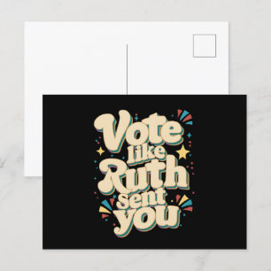 Cartão Postal Vote Como Ruth Enviou Você Útero Feminista LGBT