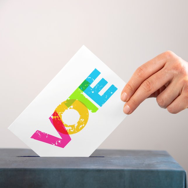 Cartão Postal Vote em Cartas do Arco-Íris Personalizadas (Criador carregado)