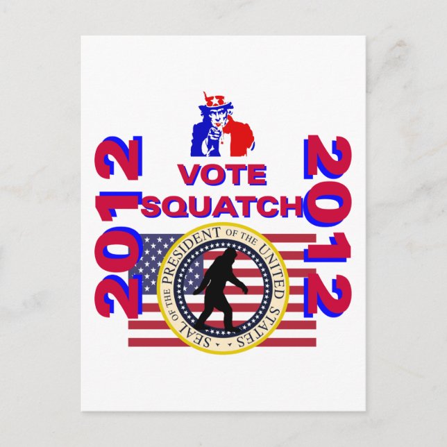 Cartão Postal Vote em Squatch 2010 (Frente)