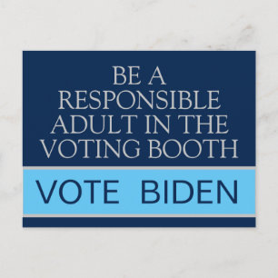 Cartão Postal Vote Harris Seja o Adulto Responsável