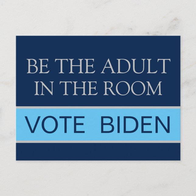 Cartão Postal Vote Harris Seja o Adulto Responsável 2024 (Frente)